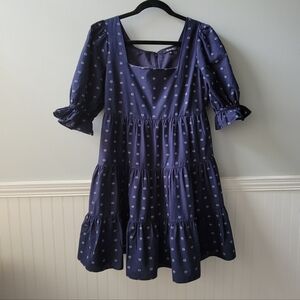 Madewell Square-Neck Puff-Sleeve Babydoll Dress